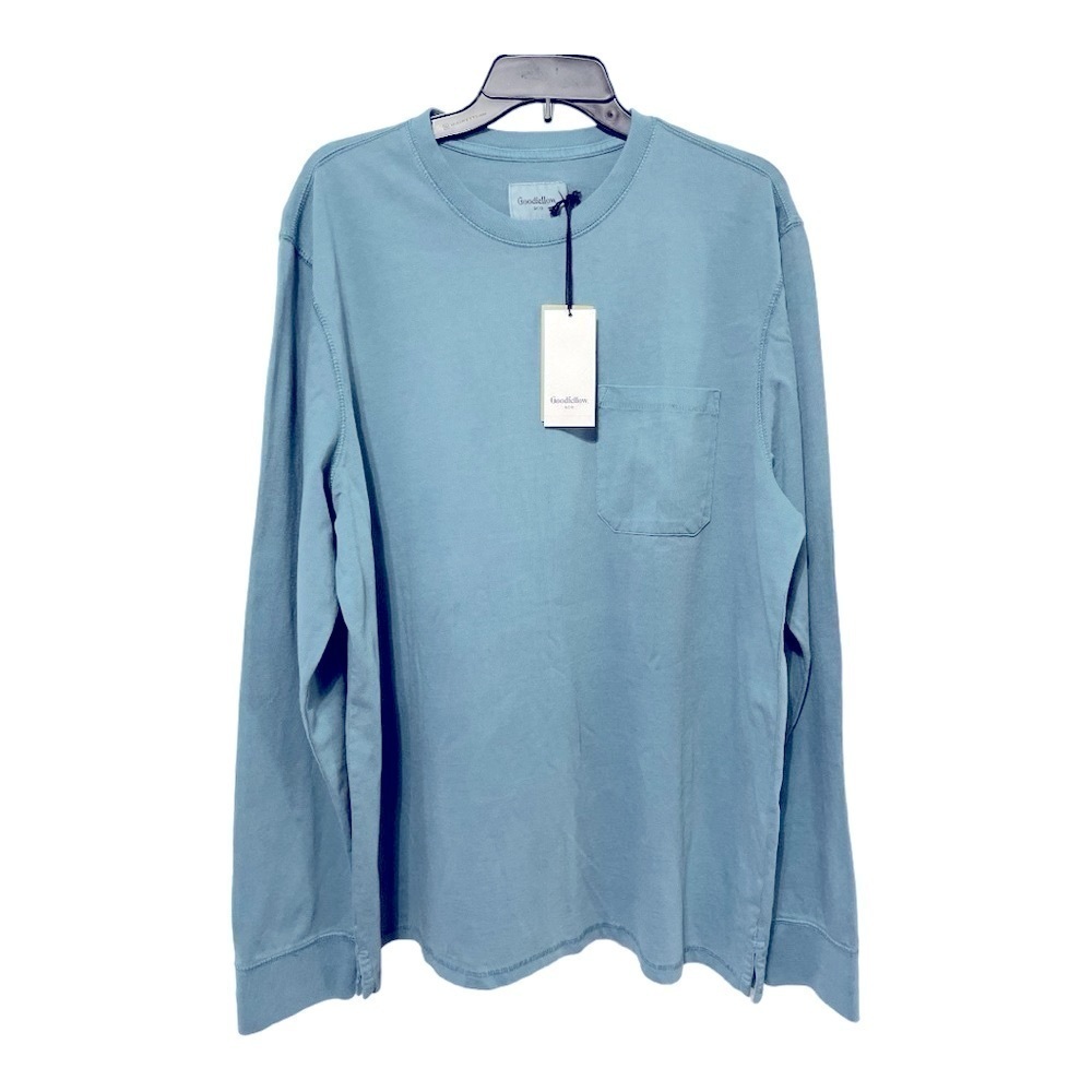 Goodfellow & Co Men’s Crewneck Long Sleeve Shirt XL dark Aqua Blue